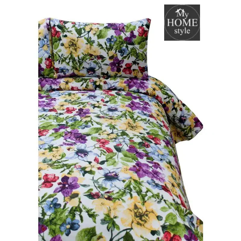 3 PCS PRINTED KING SIZE BED SHEET 808