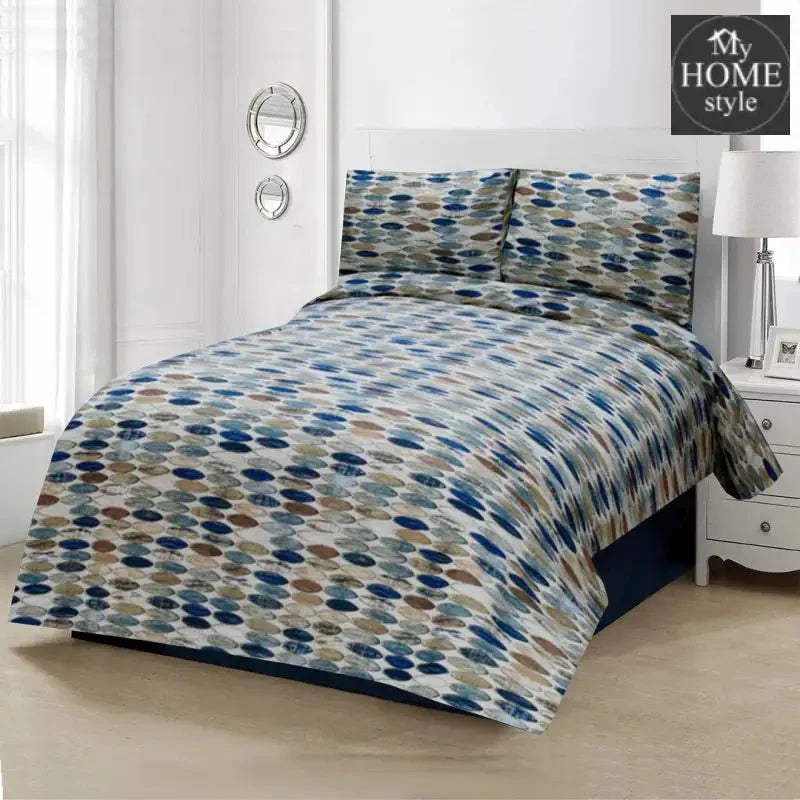 3 PCS PRINTED KING SIZE BED SHEET 830