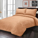3 Pcs Pure Luxury Bedspread Golden Orange