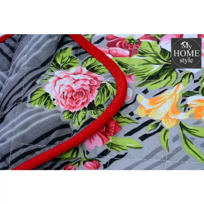 3 Pcs Quilted Floral Bedspread set MHS-n01
