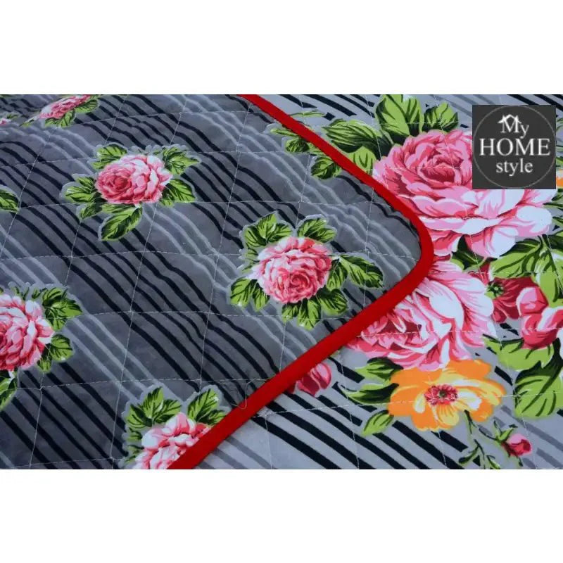 3 Pcs Quilted Floral Bedspread set MHS-n01