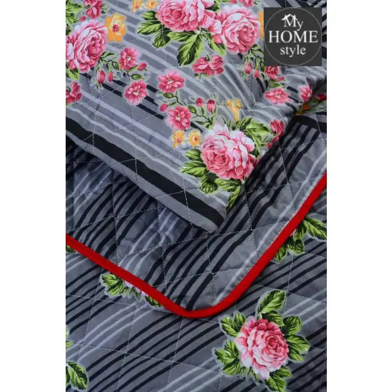 3 Pcs Quilted Floral Bedspread set MHS-n01