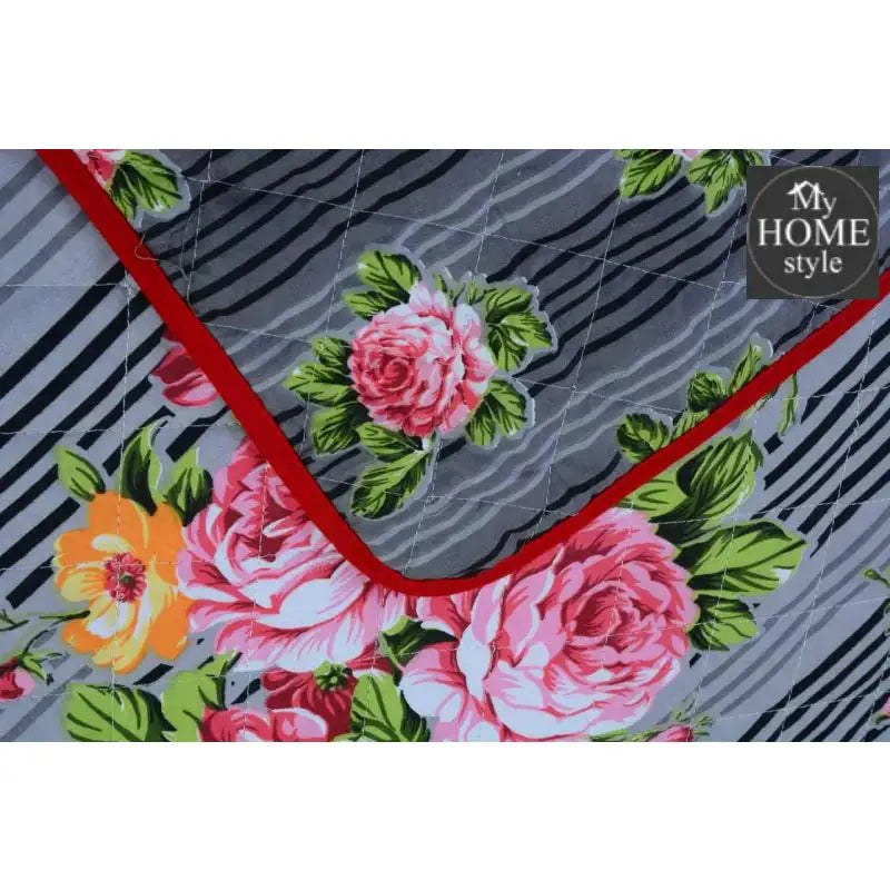 3 Pcs Quilted Floral Bedspread set MHS-n01