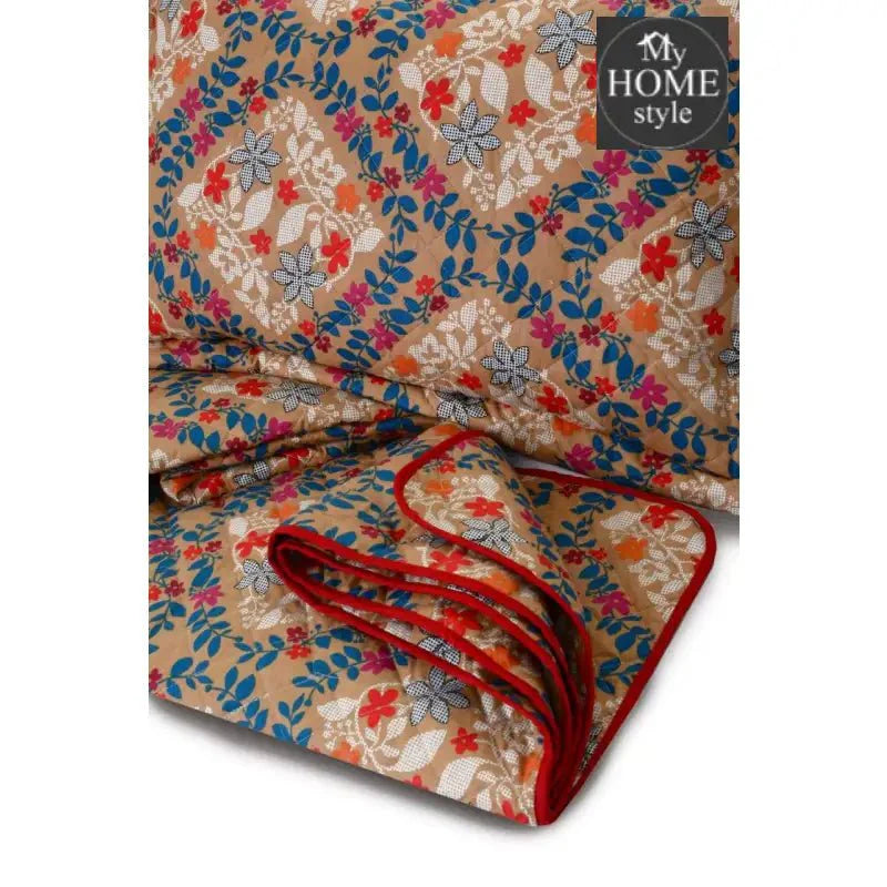 3 Pcs Quilted Floral Bedspread set MHS-n06