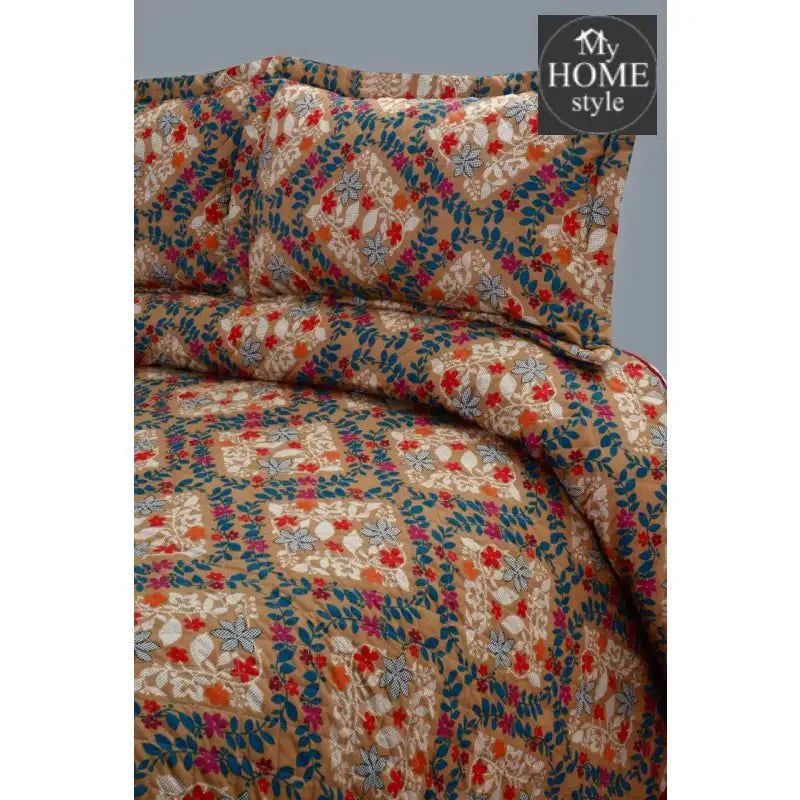 3 Pcs Quilted Floral Bedspread set MHS-n06