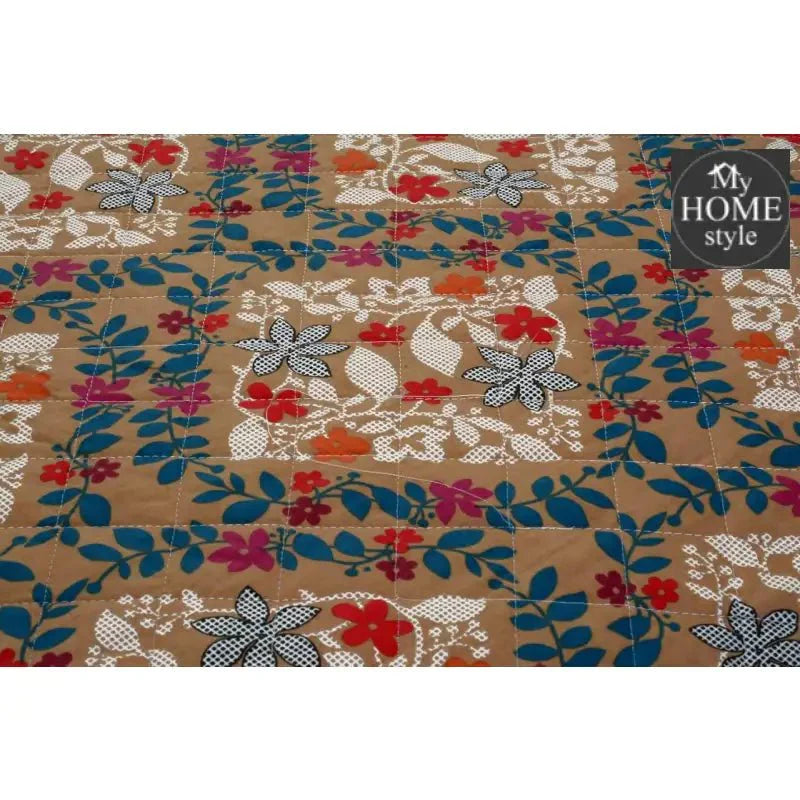 3 Pcs Quilted Floral Bedspread set MHS-n06