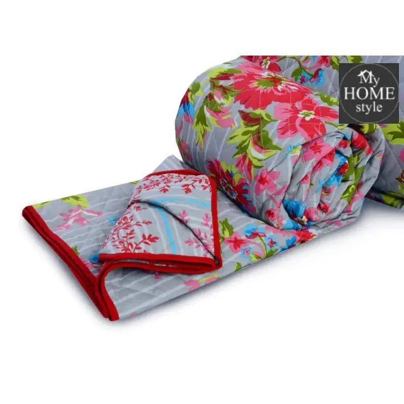 3 Pcs Quilted Floral Bedspread set MHS-n07