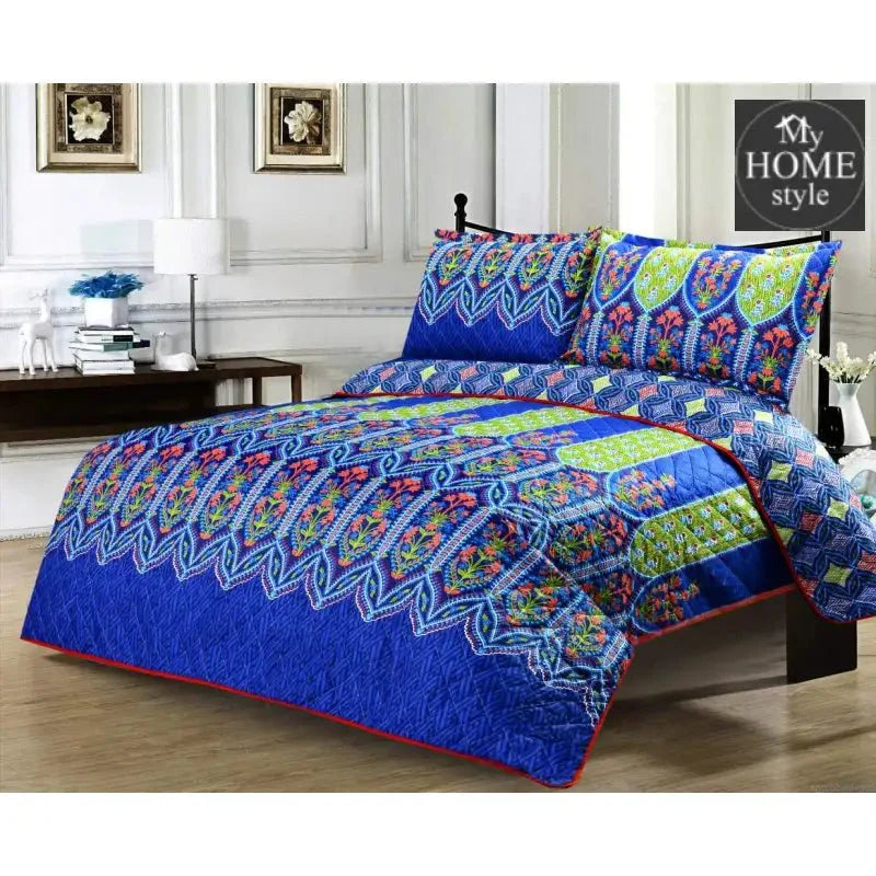 3 Pcs Quilted Floral Bedspread set MHS-n08