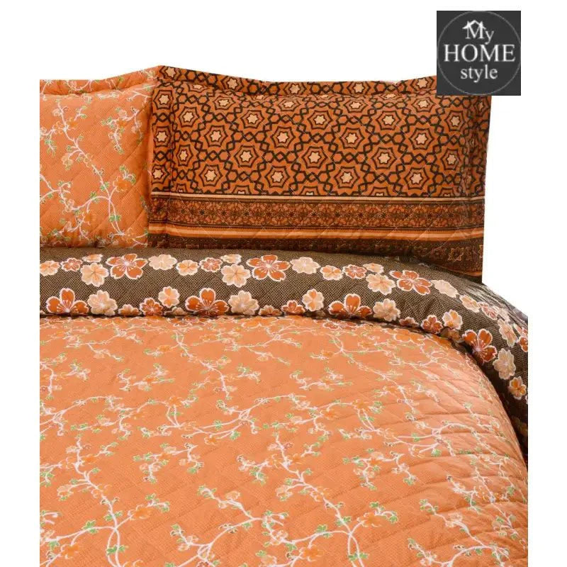 3 Pcs Quilted Floral Print Bedspread set MHS-09