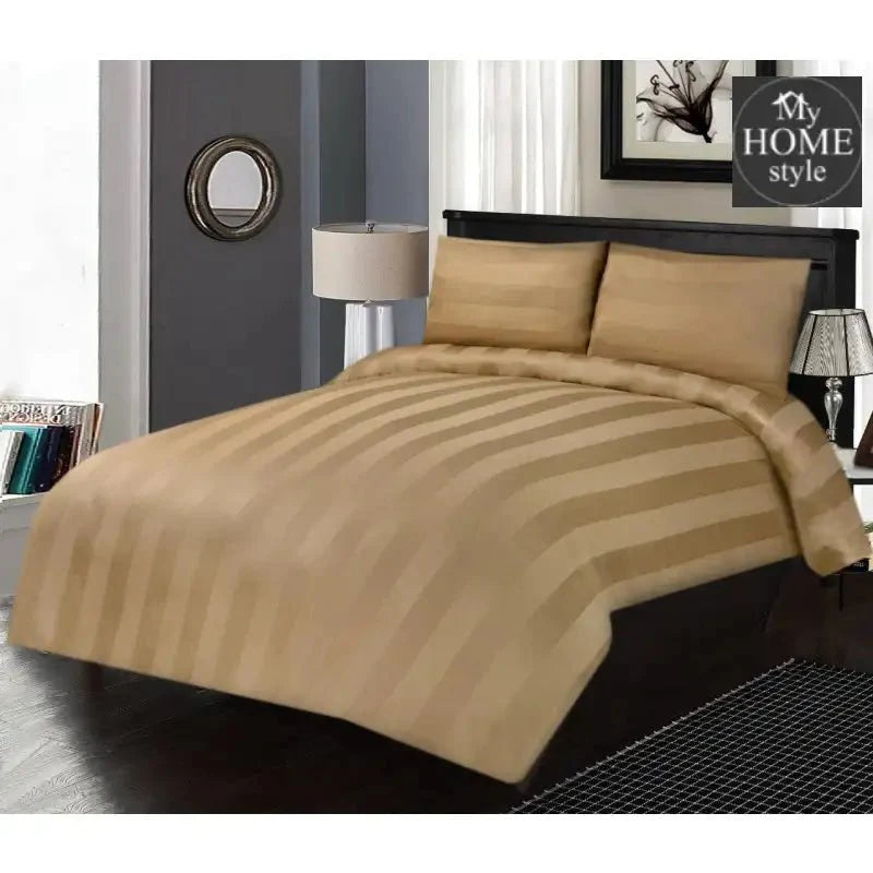 3 Pcs Satin Strip Bed Sheet MHS-582