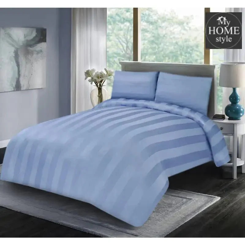 3 Pcs Satin Strip Bed Sheet MHS-583