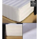 3 PCs Satin Strips Fitted Sheet with Pillow cover