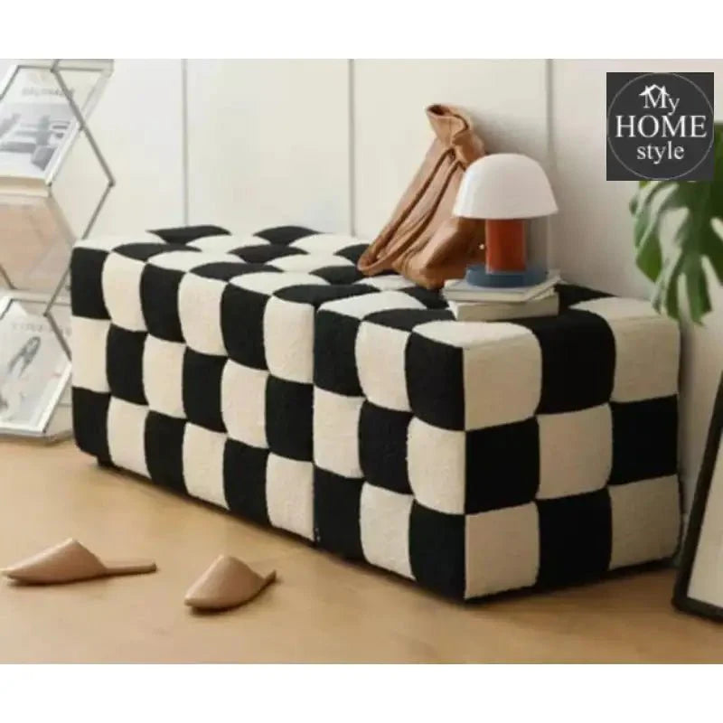 3 Seater Chess Designed Stool -1054