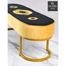 3 Seater Luxury Embroidered Stool With Steel Stand -1163