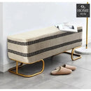 3 Seater Luxury Embroidered Wooden Stool With Steel Stand -773