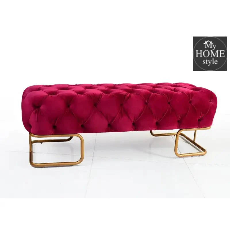 3 Seater Luxury Ottoman Stool With Steel Stand -957