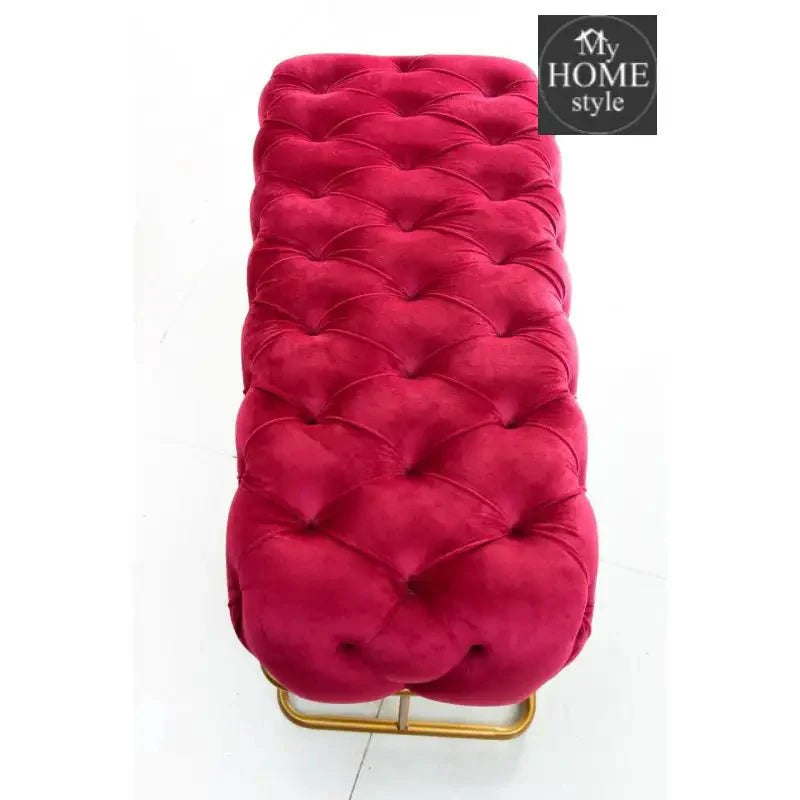 3 Seater Luxury Ottoman Stool With Steel Stand -957