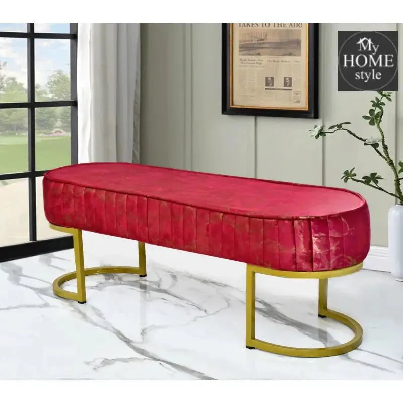 3 Seater Luxury Sprinkle Shade Wooden Stool With Steel Stand -1277