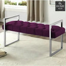 3 Seater Luxury Stainless Steel Ottoman Stool -937