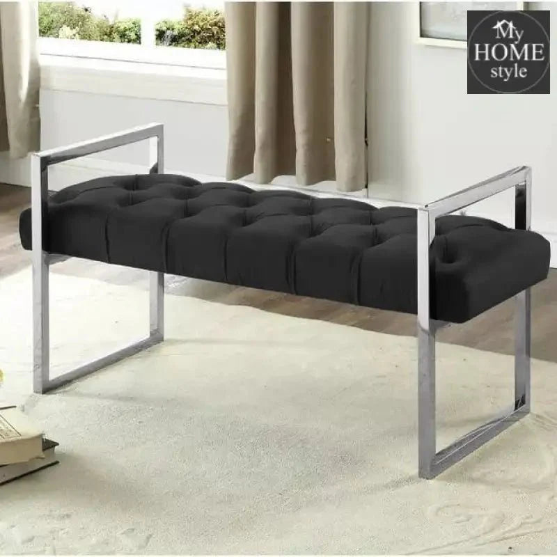 3 Seater Luxury Stainless Steel Ottoman Stool -940