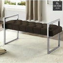 3 Seater Luxury Stainless Steel Ottoman Stool -941