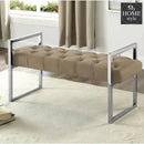 3 Seater Luxury Stainless Steel Ottoman Stool -944