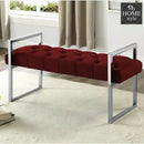 3 Seater Luxury Stainless Steel Ottoman Stool -945