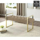 3 Seater Luxury Stainless Steel Ottoman Stool -946