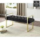 3 Seater Luxury Stainless Steel Ottoman Stool -949