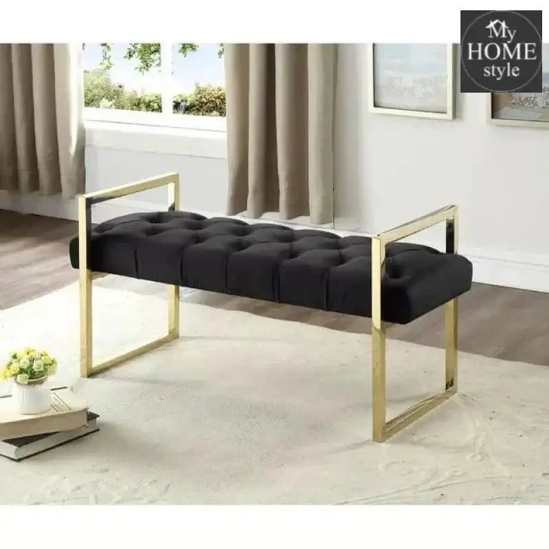 3 Seater Luxury Stainless Steel Ottoman Stool -949