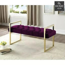 3 Seater Luxury Stainless Steel Ottoman Stool -950