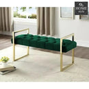 3 Seater Luxury Stainless Steel Ottoman Stool -951