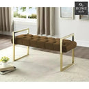 3 Seater Luxury Stainless Steel Ottoman Stool -952