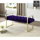 3 Seater Luxury Stainless Steel Ottoman Stool -954