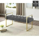 3 Seater Luxury Stainless Steel Ottoman Stool -955