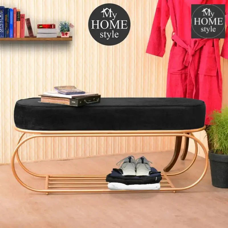 3 seater Luxury Stool With Shoe Rack - 1000