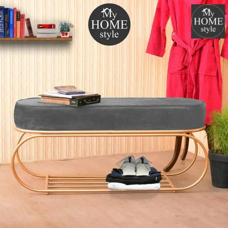 3 seater Luxury Stool With Shoe Rack - 1000