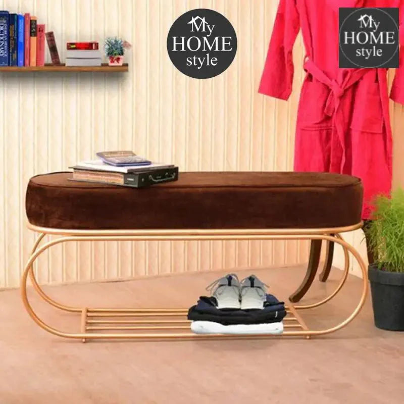 3 seater Luxury Stool With Shoe Rack - 1000