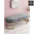3 Seater Luxury Velvet Stool With Golden Steel Stand -1100