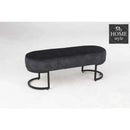 3 Seater Luxury Velvet Stool With Golden Steel Stand -1109