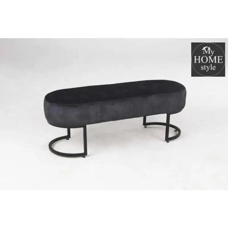 3 Seater Luxury Velvet Stool With Golden Steel Stand -1109