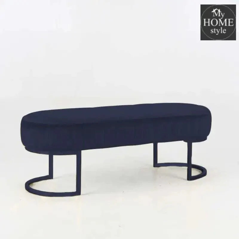3 Seater Luxury Velvet Stool With Steel Stand -1135