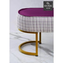 3 Seater Luxury Velvet Stool With Steel Stand -1161