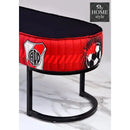 3 Seater Luxury Velvet Stool With Steel Stand -1162