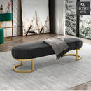 3 Seater Luxury Wooden Stool With Steel Stand -480
