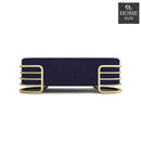 3 Seater Luxury Wooden Stool With Steel Stand -762