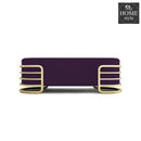 3 Seater Luxury Wooden Stool With Steel Stand -763