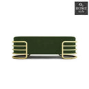 3 Seater Luxury Wooden Stool With Steel Stand -764