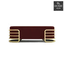 3 Seater Luxury Wooden Stool With Steel Stand -765