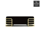 3 Seater Luxury Wooden Stool With Steel Stand -766